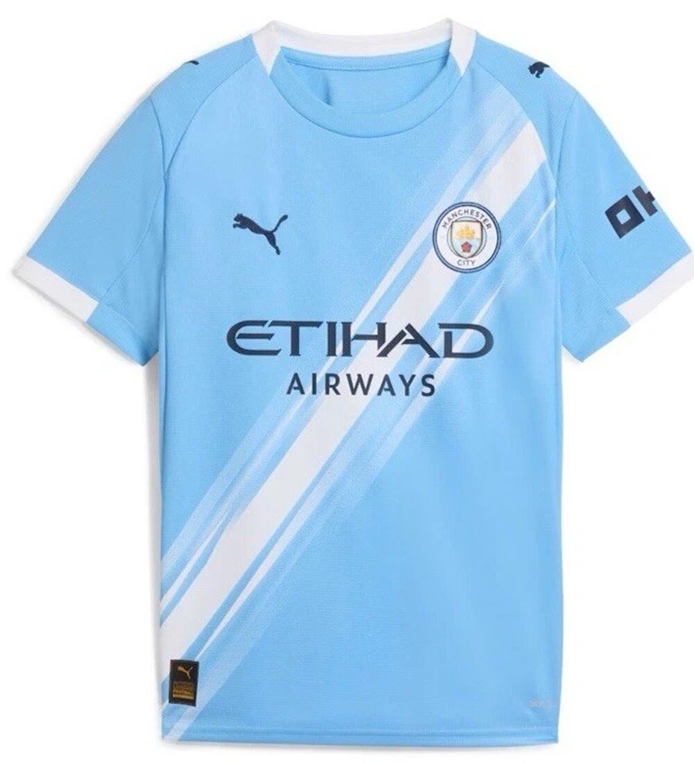 Youth Kids Puma Blue Manchester City 2025/26 Home Jersey $79 NWT
